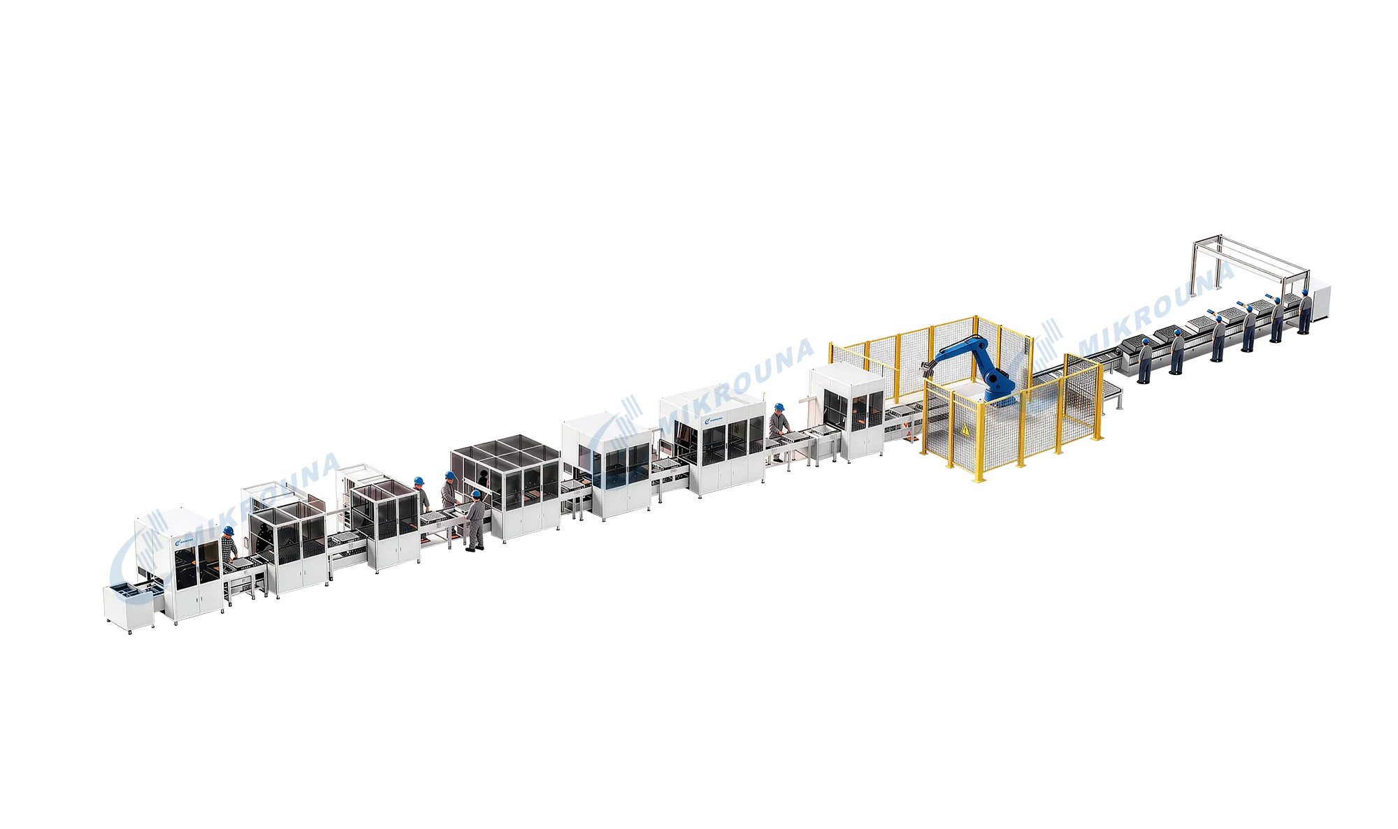 Cylindrical Battery Module & Pack Assembly Line